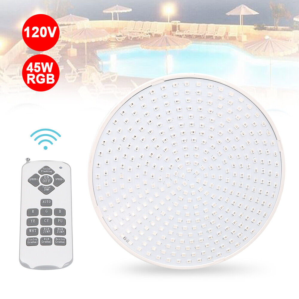 45W RGB 120V LED Color Changing Underwater Swimming Inground Pool Light