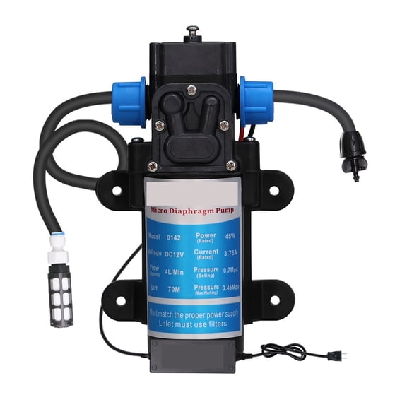 45W Self-Priming Pressurize Diaphragm Pump for Watering Car Washing Garden Plants Spray Irrigation