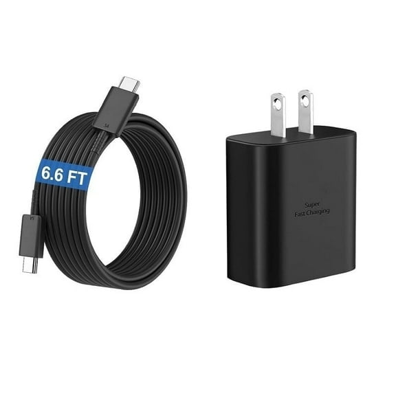 45W Super Fast Charger USB C Android Phone Type C Charger Fast Charging Block with 6.6FT Charge Cord for Samsung Galaxy S25 Ultra/S25 /S24 Ultra/S24 /S23 Ultra/S23 /S22 Ultra/S22 /S20 Ultra/Note 10 
