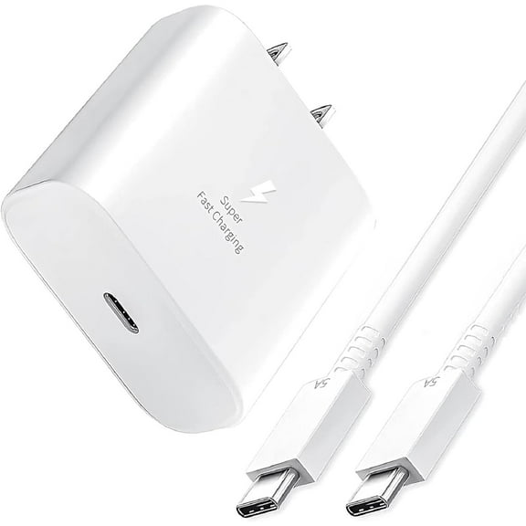 45W Super Fast Charger USB C Phone Charger Fast Charging for Motorola Edge (2023) Also Galaxy S24 Ultra/S24/S24+/S23 Ultra/S23/S23+ PPS Charger & 6ft C Cable - White