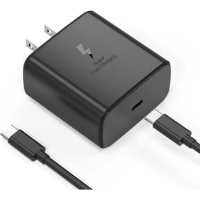 45W Super Fast Charger W/ 6FT Type C USB Cable Cord For Samsung, Black Type C Charging USB C Android Phone Charger for Samsung Galaxy S24 Ultra / Plus/ S23/S22/Note 10/20/S20/S21, Galaxy Tab S7/S8/S8