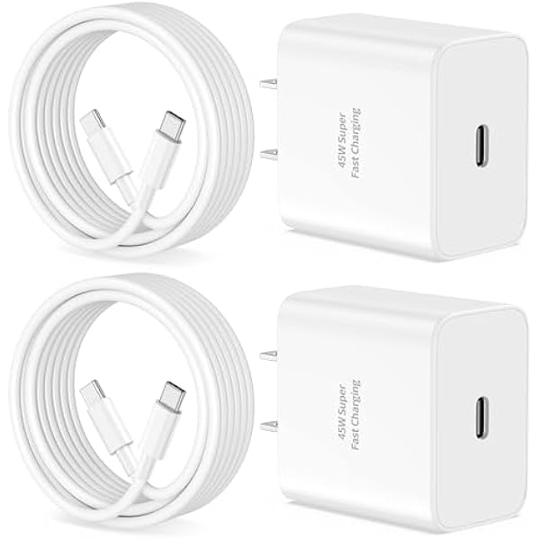 45W USB C Fast Charger for Google Pixel 9/9 Pro/9 Pro XL/9 Pro Fold, 2Pack 45 Watt Type C Super Fast Charger Block with 6FT USB C to C Power Cord for Pixel Phone Charger