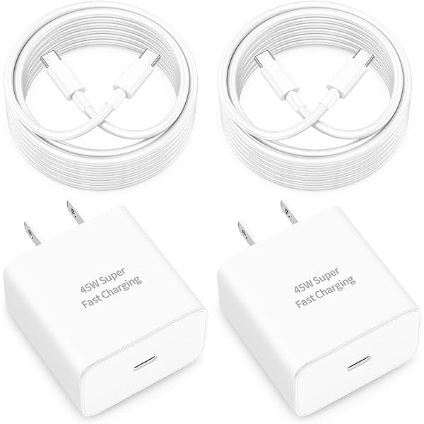 45W USB C Fast Charger for Google Pixel 9/9 Pro/9 Pro XL/9 Pro Fold/8/8a/8 Pro/7/7a/7 Pro/6/5/4/3 XL, 2-Pack 45 Watt Type C Super Fast Charging Wall Charger Block with [6FT+10FT] Long Pixel Cable
