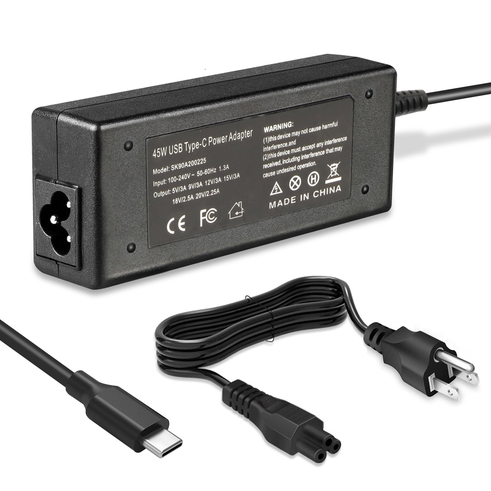 45W USB-C Type C Adapter for HP Chromebook X360 14-ca052wm Laptop Charger 14 G5 11 G6 EE G1 Laptop Power Cord Supply