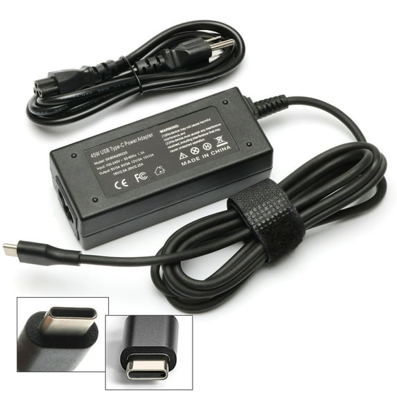 45W USB C Type C Laptop Charger for HP Chromebook X360 Spectre x360 /Pavilion X2/Spectre x2/EliteBook/Elite X2, Lenovo ThinkPad/IdeaPad Adapter