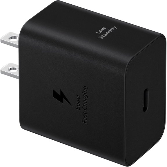 45W Wall Charger Power Adapter, Cable Not Included, Super Fast Charging for Galaxy Phones, Tablets and USB Type C Devices, Low Standby Power Consumption, Black