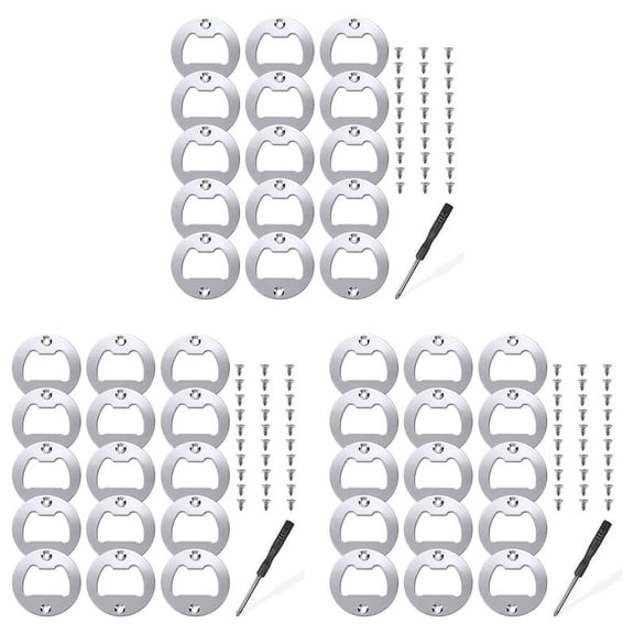 45X Stainless Steel Bottle Opener Inserts Hardware, Metal Insert Parts Kit for Bottle Opener Resin Casting Moulds
