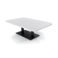 thumbnail image 1 of 45X70" Small Duo Shaped Coffee Table With Double Metal Base, 1 of 6