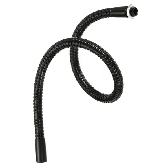 45cm/17.7" Gooseneck, M10 Thread Metal Universal Hose Flexible Arm Gooseneck Tube Extension, Black