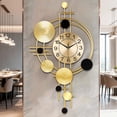 thumbnail image 1 of 45cm/17.7-InchA Large Modern Minimalist Metal And Iron Creative Wall Clock for Dining Rooms And Offices, Serving As Wall Decor, Crafts, Home Decoration, And Suitable for Christmas, Halloween, And New, 1 of 10