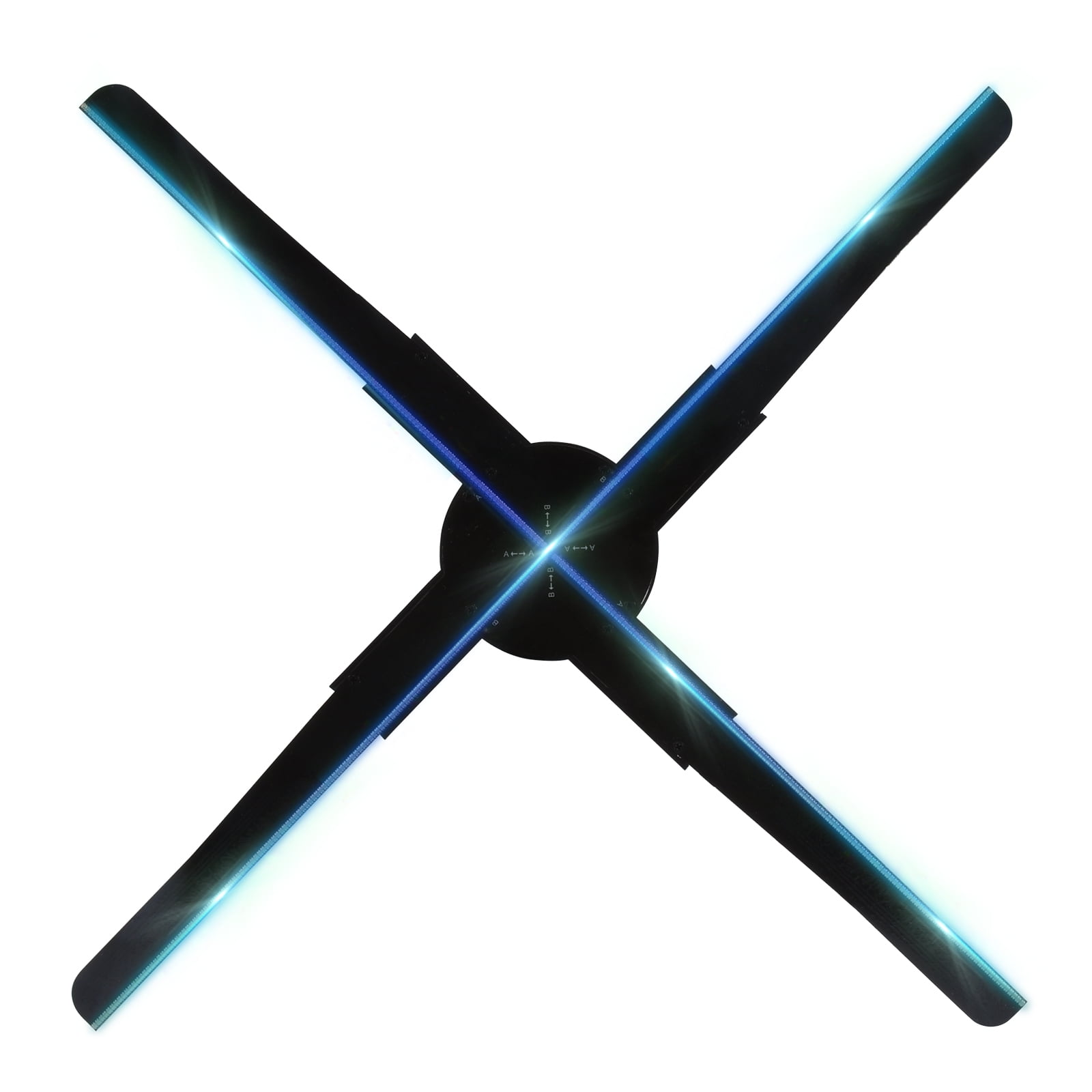 45cm 3D WiFi Hologram Projector LED Fan Holographic Advertising Machine Imaging Lamp Remote Hologram Player For Advertisements ,High-Definition Presentation