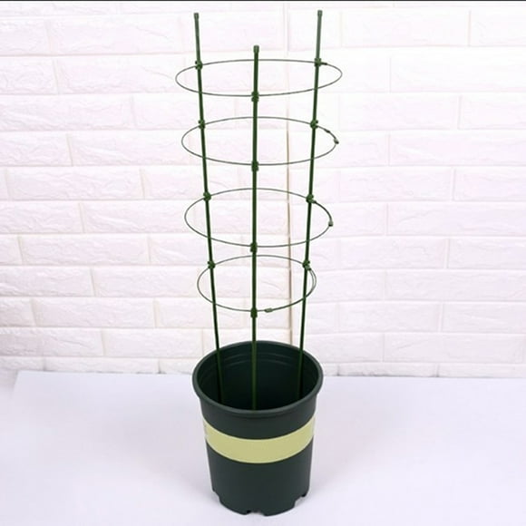 45cm Climbing Vine Rack Plant Potted Support Frame Plastic Coated Steel Flower Vegetables Decorative Trellis Bracket 1Pc (as picture)