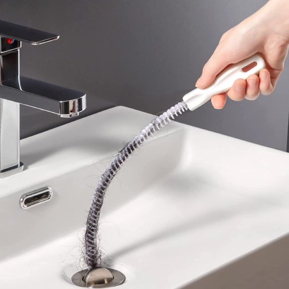 45cm Flexible Sink Cleaning Brush Waterpipe Drain Dredge Tool Bath plug long hair cleaner Overflow Unblocker Cleaner Stick
