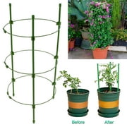 45cm Garden Plant Support Cages, Plant Support Stakes Ring Flower Fiberglass Support Climbing Plant Grow Cage 1/4pack