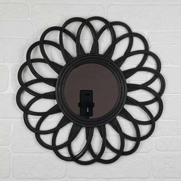 45cm Rattan Dressing Mirror Innovative Art Decor Round Makeup Mirrors Bathroom