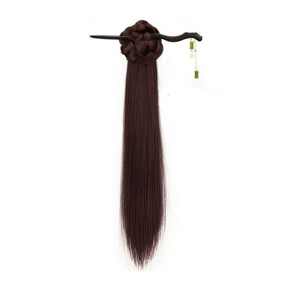 45cm Restic Look Chinese Ponytail Wig - Claw Clip Attachment, Easy to Style
