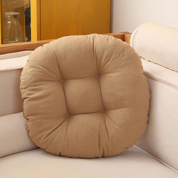 45cm Round Foam Seat Cushion for Office & Bar Stools – Thick Linen Pad for Back Support, Comfort & Posture