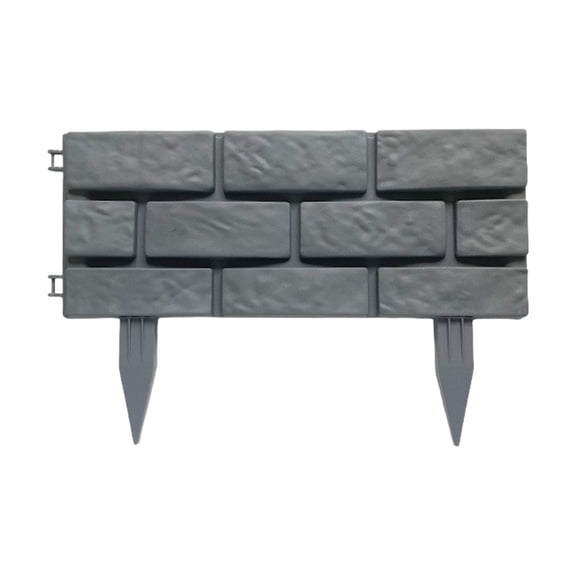 45cm Weatherproof Plastic Garden Picket Fence Panels, Decorative Lawn Flower Bed Border Edging, Interlockable Ground Insert Road Separator For Backyard Patio Landscape