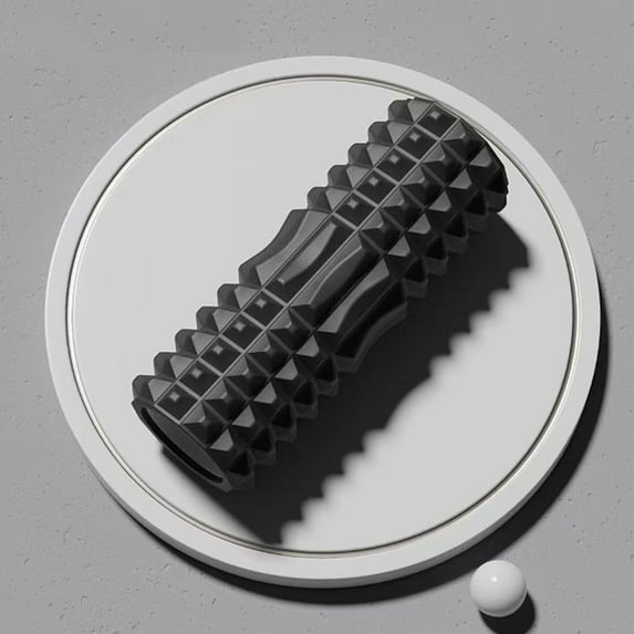 45cm Yoga foam roller muscle massage Block pilates tools Yoga Column fitness foam roller set gym Yoga Brick exercise equipment (black,33 cm )