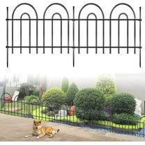 45ft X 21in Animal Barrier Fence, 32 Panels No Dig Fence for Dogs Rabbit, Anti Digging Defense Barrier Garden Edging Border, Rustproof Metal Arched Decorative Garden Fencing for Outdoor, Yard, White