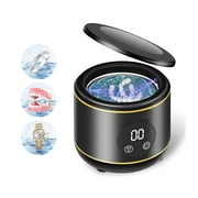 45khz Ultrasonic Cleaner, 3 Timing Cleaning Modes, 304 Stainless Steel Tank, 230ML Portable Sonic Cleaning Machine with Digital Display for Jewelry, Dentures, Retainer, Aligner, Braces