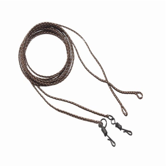 45lb Camouflage Braided Leadcore Fishing Line Set 4 Rigs, Pre-Tied Heavy-Duty Carp Rig with Swivels Sinking Line for Carp and Big Fish Fishing