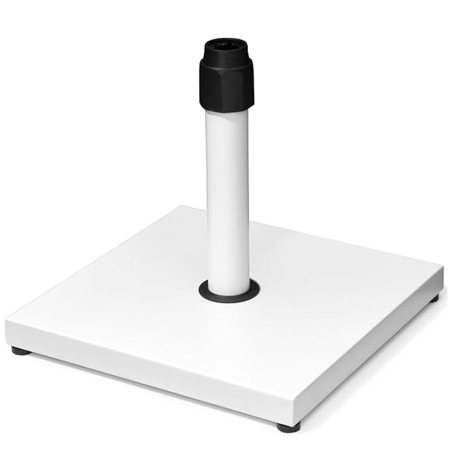 45lbs Patio Umbrella Base - Heavy Duty Outdoor Patio Umbrella Stand for Deck, Poolside, Balcony, Wind-Resistant Design, White