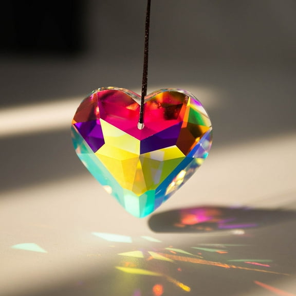 45mm Color Hanging Crystal Suncatcher | Decorative Prism Light Refraction | Window Chandelier Ornament | Versatile Home Office Garden Décor | 1 Piece
