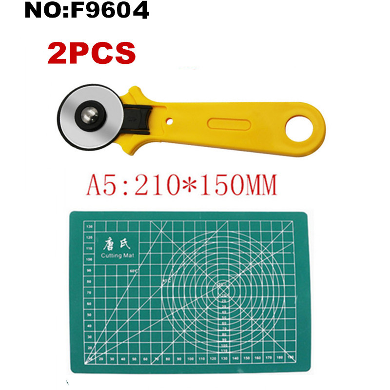 45mm Comfort Grip Rotary Cutter Fabric Self Healing Cutting Mat Set
