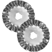 45mm Decorative Rotary Cutter Blades Right Handed, Pinking 2 Blades, Works with OLFA, FISKARS, Clover and Other Cutters for Quilting, Scrap Booking, Leather, Vinyl etc from Threadnanny