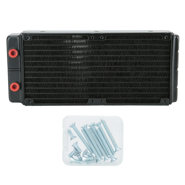 45mm Double Core 24-Pipe Heat Sink Water Radiator Computer Cooling ...