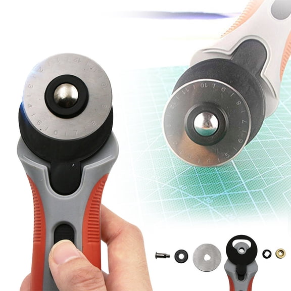 45mm High Hardness Rotary Fabric Roller Cutter Blade Manual Cutting Tool For Quilting Sewing Fabric Craft Trimming Work
