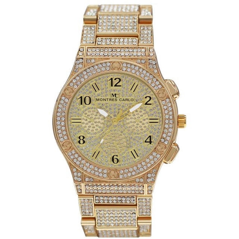 45mm Montres Carlo Women Luxury Hip Hop Rapper 1.4k Stones  display picture 1