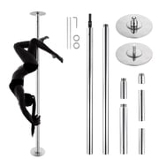 SHENGJINSH 45mm Stainless Steel Dancing Pole, Adjustable Spinning & Static Fitness Pole for Home Gym Club Workout, 1 Set
