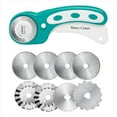 thumbnail image 1 of 45mm Rotary Cutter for Fabric with 8Pcs Blades, Rolling Crochet Edge Skip Blade Perforating, 1 of 3