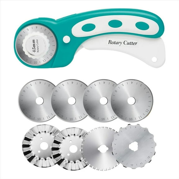 1 x Rotary Cutter 8 x Rotary Blades-Photo Color