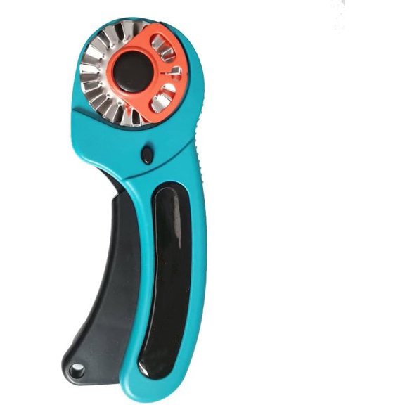 45mm Rotary Cutter with Safety Lock, Ergonomic Rolling Fabric Knife for Sewing Quilting Leather Craft, Left & Right Hand Use