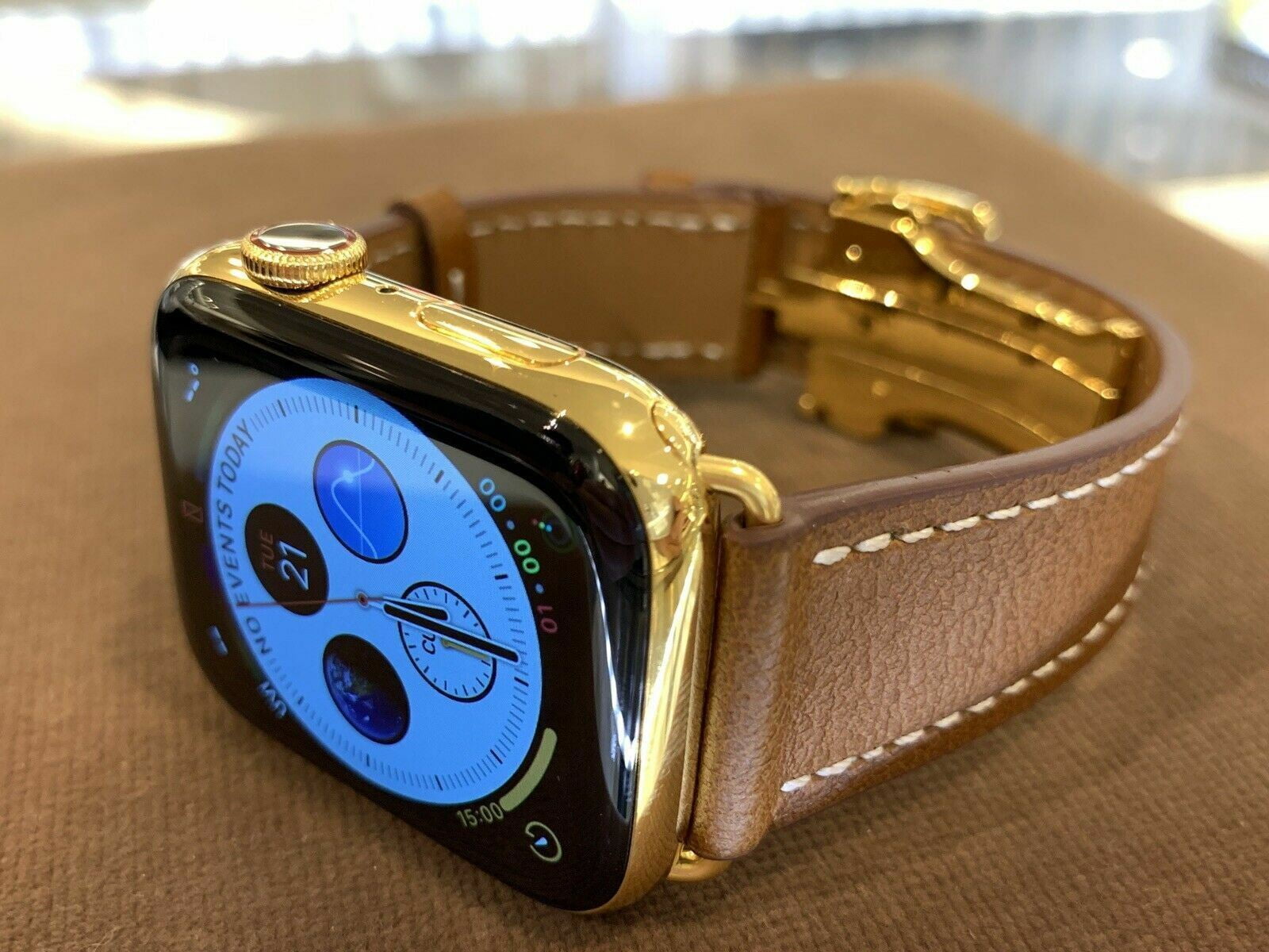 45mm iWatch Series 8 Custom 24K Gold Plated Stainless Steel GPS LTE O2 Walmart