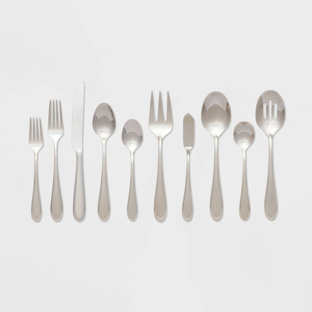 45pc Luxor 18/10 Stainless Steel Flatware Set Threshold Signature