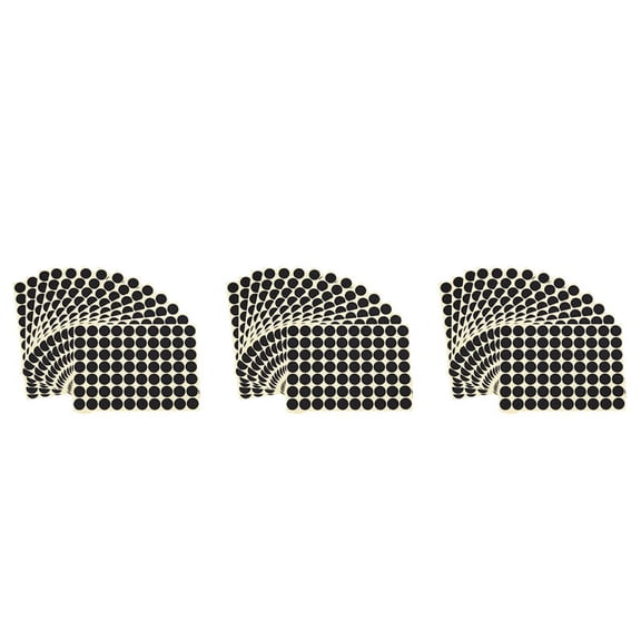 45pcs 19mm Circles Round Code Stickers Self Adhesive Sticky Labels Black