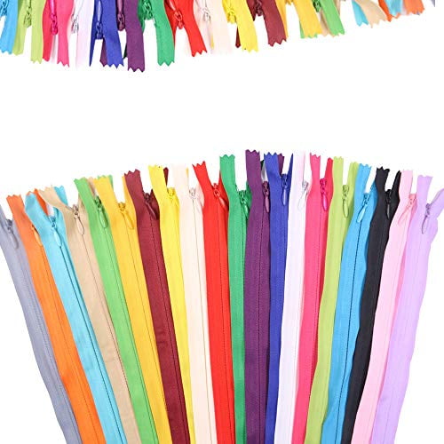 45pcs 21.5 Inch Mix Nylon Invisible Zippers for Tailor Sewer Sewing Craft Crafter's Special 20 Colors (Mix Color)