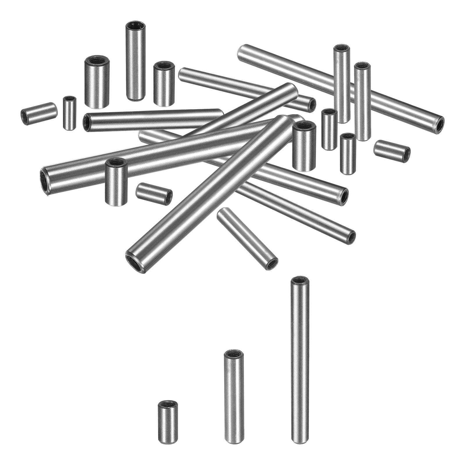 45pcs M3 Internal Thread Dowel Pin 3 Sizes Chamfering Flat Carbon Steel ...