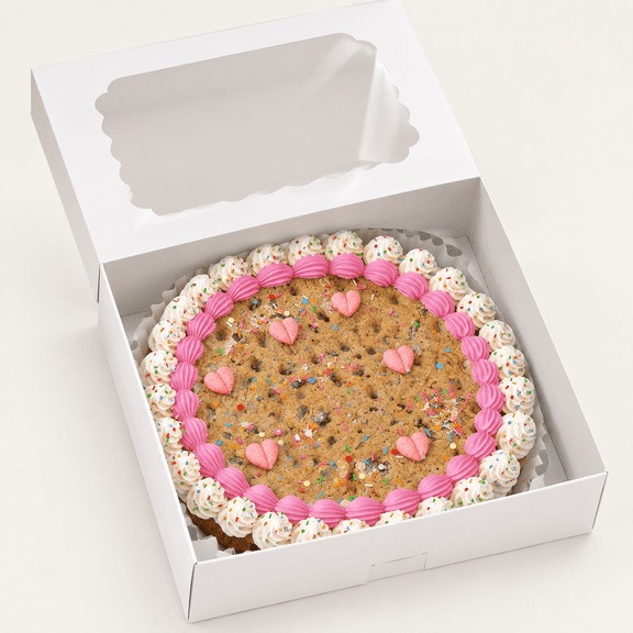 45pcs Pie Boxes 12x12x2.5 Inches White Bakery Boxes with Window