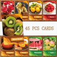 Language Flash Card Apps 45pcs Real Fruits & Vegetables Flash Cards for ornaments Vocabulary ...