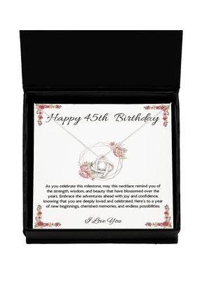 45th Birthday Gift Necklace, 45th Birthday Jewelry, Turning 45, necklace For Wife, Sister, Mom, Daughter, Birthday Gift Necklace For 45 Year Old
