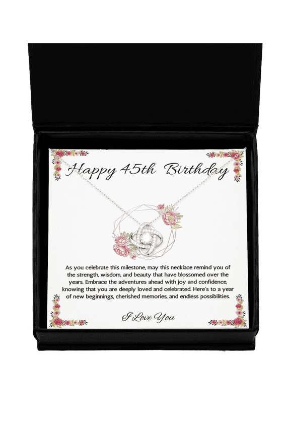 45th Birthday Gift Necklace, 45th Birthday Jewelry, Turning 45, necklace For Wife, Sister, Mom, Daughter, Birthday Gift Necklace For 45 Year Old