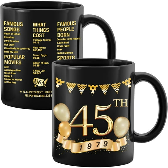 45th Birthday Gifts For Men Women, Gift For 45 Years Old, 1979 Birthday Gifts, Gift Ideas For 45 Year Old Men Woman, Birthday Gifts For Men Women Turning 45, 1979 Birthday Coffee Mug