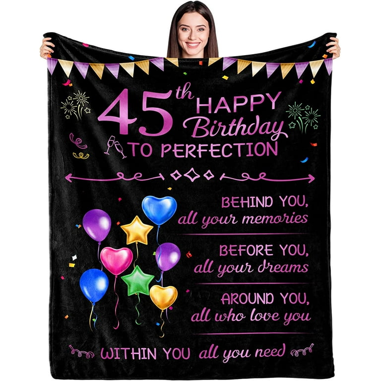 45th Birthday Gifts for Women Funny 1977 Blanket for 45 Year Old