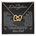 thumbnail image 1 of To My Daughter from Dad Necklace Love Dad Gift Heart Pendant Jewelry Christmas Birthday Graduation, 1 of 5