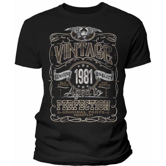 Perfection Commercial 45th Birthday Vintage 1981 Aged To Perfection T-Shirt - Walmart.com